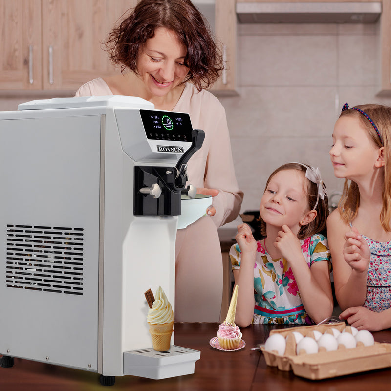 ROVSUN 4.2 Gal/H Soft Serve Ice Cream Machine Ice Cream Maker with Pre-cooling