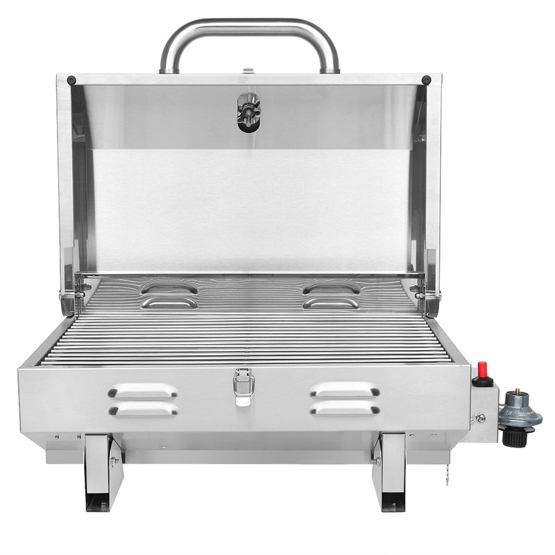 ROVSUN 12000 BTU Portable Propane Gas Grill for Outdoor BBQ Grill with Foldable Leg