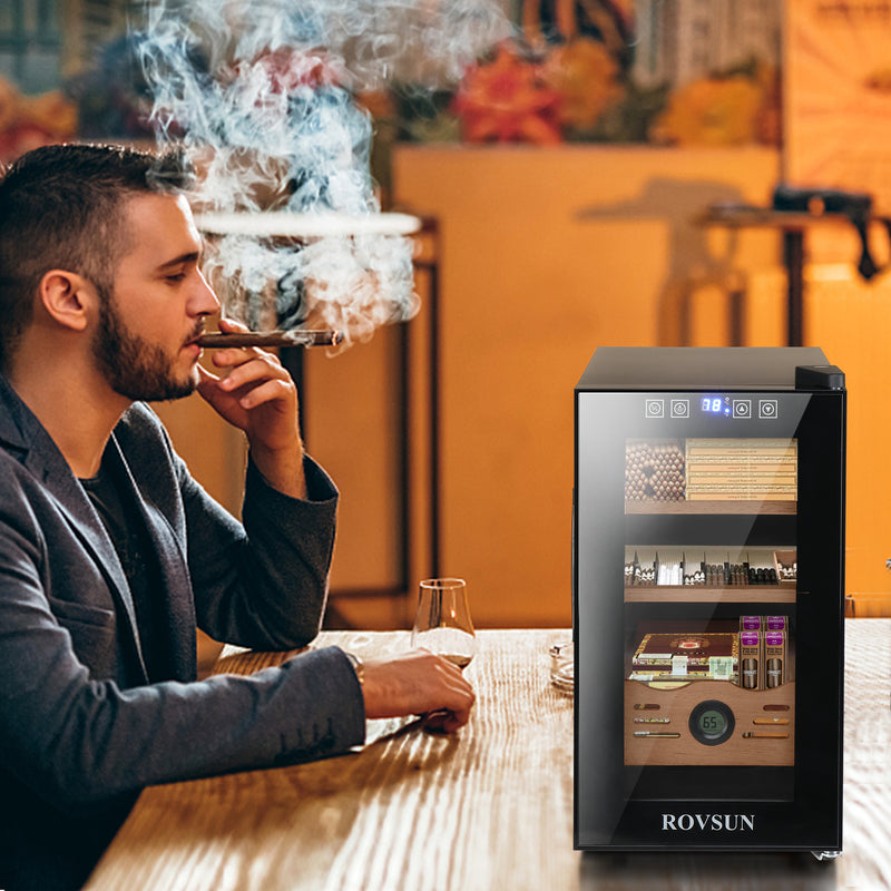 ROVSUN Electric Cigar Humidor with Digital Hygrometer