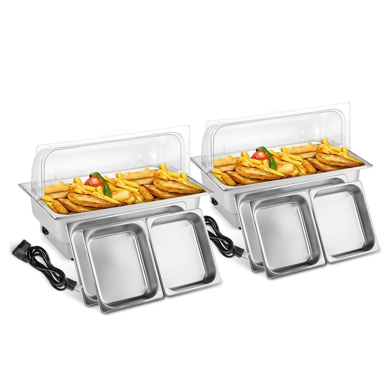 ROVSUN 9QT Electric Chafing Dish Buffet Set 1/2/3 Packs