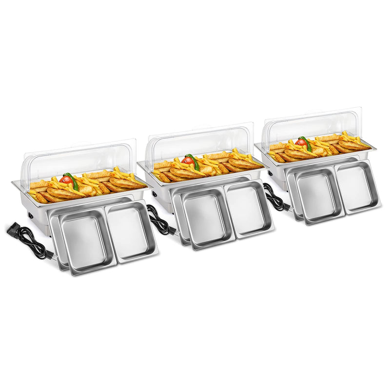 ROVSUN 9QT Electric Chafing Dish Buffet Set 1/2/3 Packs