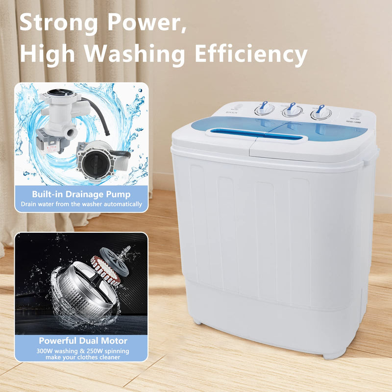 ROVSUN 15Lbs Portable Washing Machine Mini Washer and Dryer
