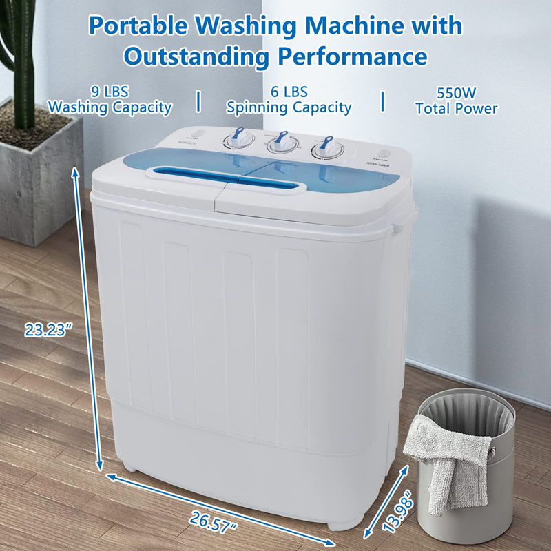ROVSUN 15Lbs Portable Washing Machine Mini Washer and Dryer